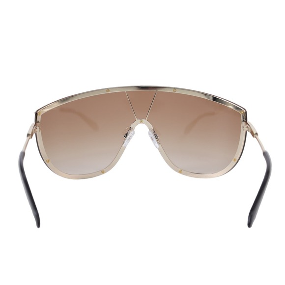 Quay Australia ON SET Shield Sunglasses - Brushed Gold/Camel Gradient - NWT - Picture 11 of 13